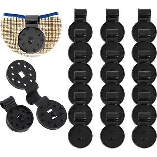 Plastic eyelets and clips used to fix shade net
