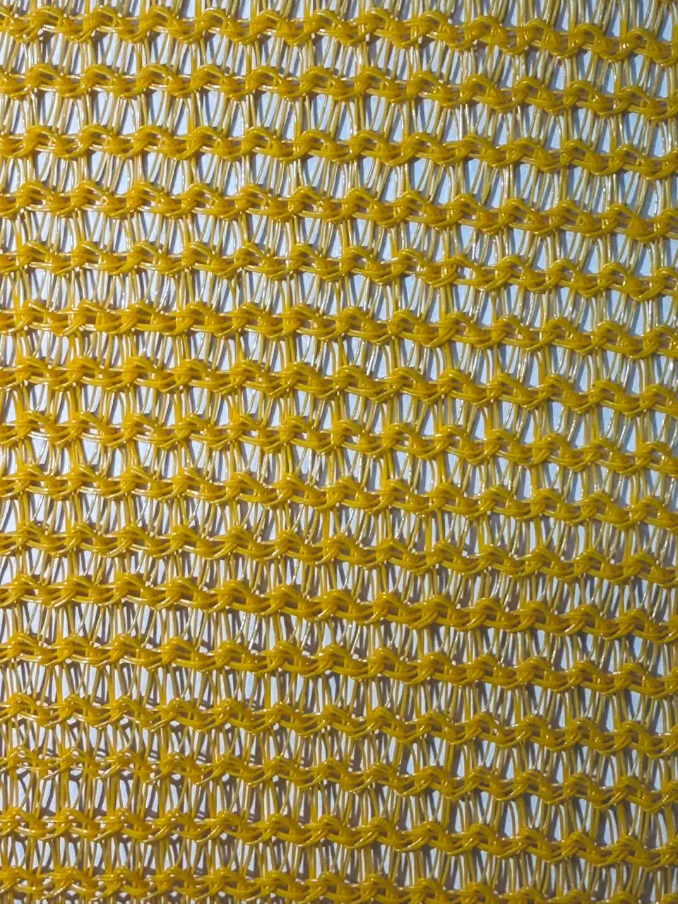 FR-grade monofilament shade net, yellow, 200 GSM, 90% shade