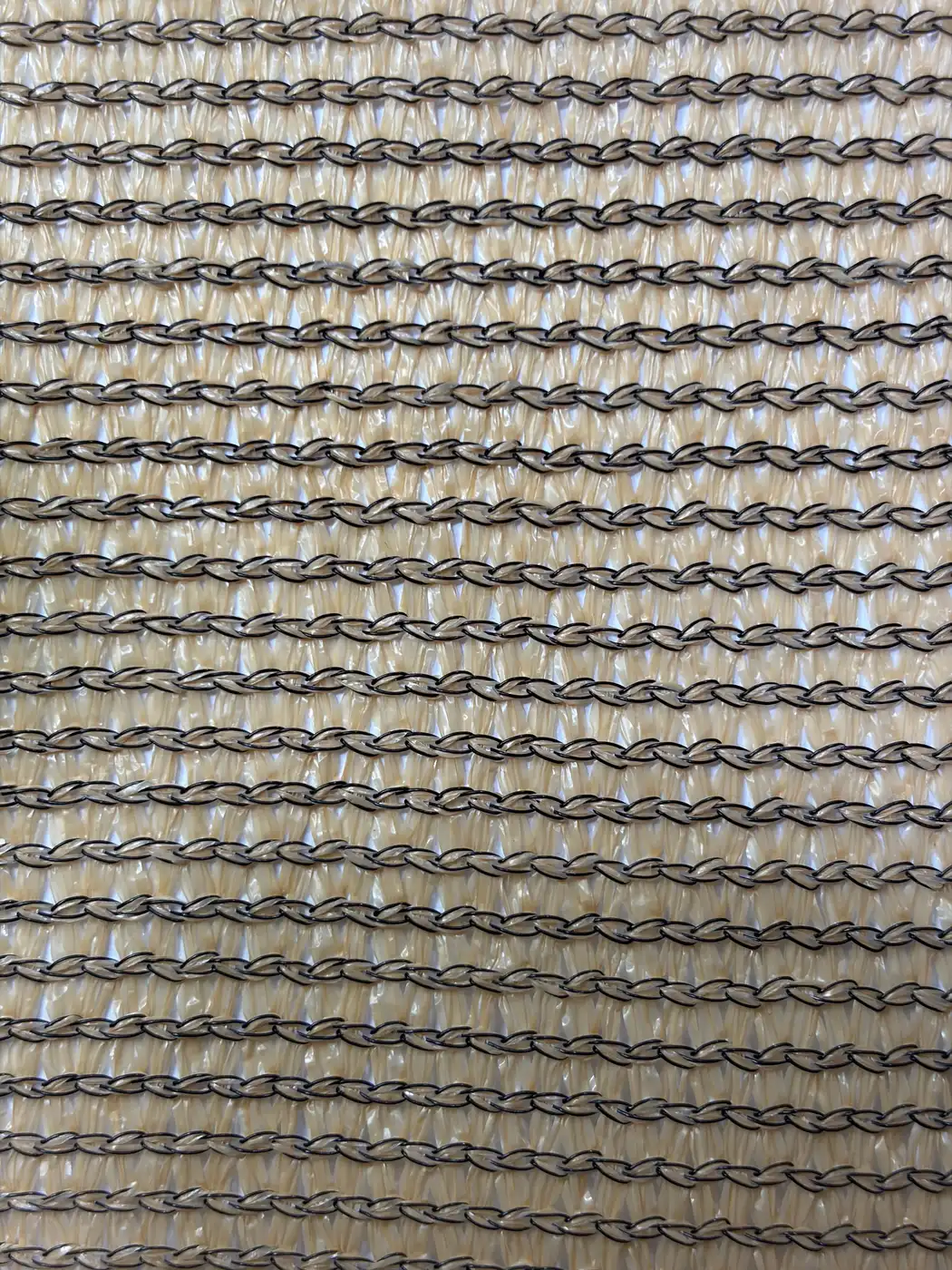 Tape shade net, brown and black, 80 GSM, 75% shade