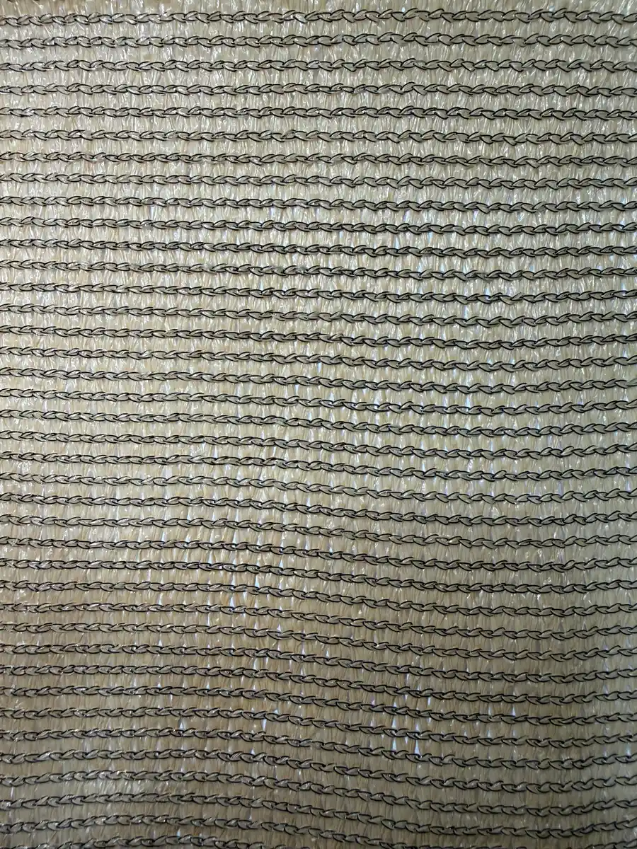 Tape shade net, brown and black, 80 GSM, 75% shade, second angle